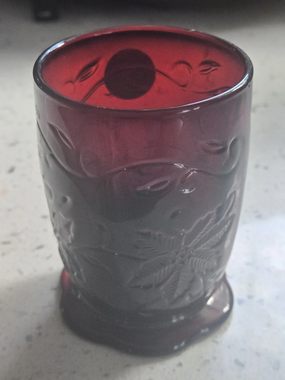 Vintage Princess House Deep Ruby Glass Votive